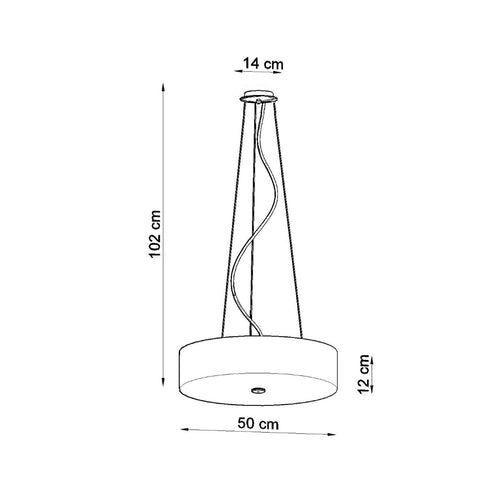Sollux Lighting Kroonluchter SKALA 50 wit - 50x50x102cm