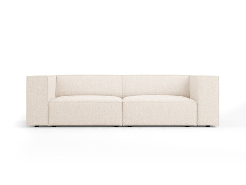Cosmopolitan Design Bank Arendal 3-zits, chenille, lichtbeige - 102x204x70cm