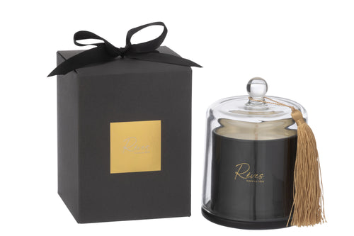 J-Line geurkaars Stolp Rêves Noir - zwart - large - 65U