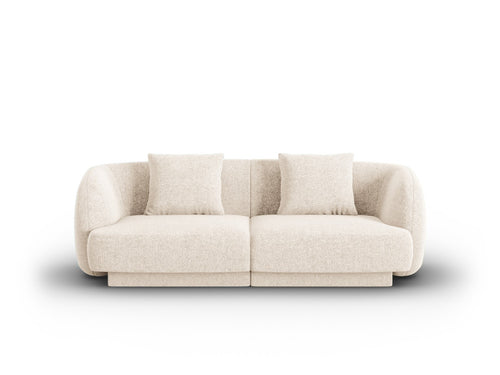 Cosmopolitan Design Bank Tulum 2-zits, chenille, lichtbeige - 90x180x70cm