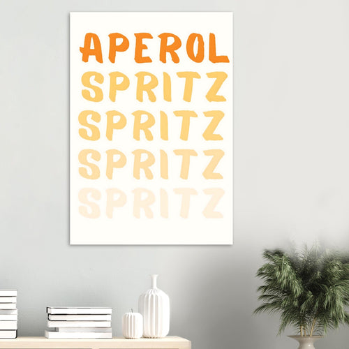 Artfulprints  Aperol Spritz - Written   poster 50x70 cm - vtwonen shop