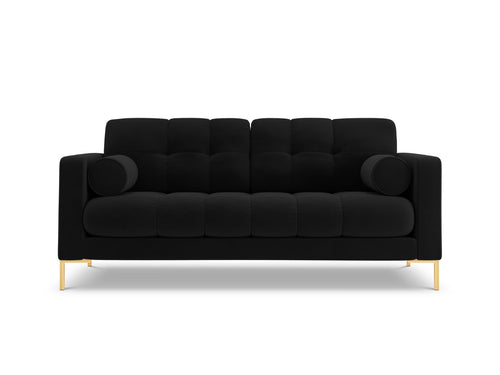 Cosmopolitan Design Bank Bali 2-zits, flueel, zwart - 96x152x75cm