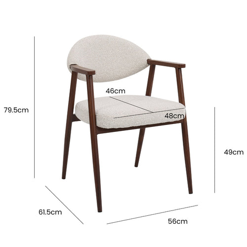 DÉJA Living Eetkamerstoel Karup - Beige/Zwart - Set van 2 - vtwonen shop