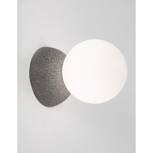 Merano Inuvik Wandlamp Grijs Beton, Opaalglas LED G9