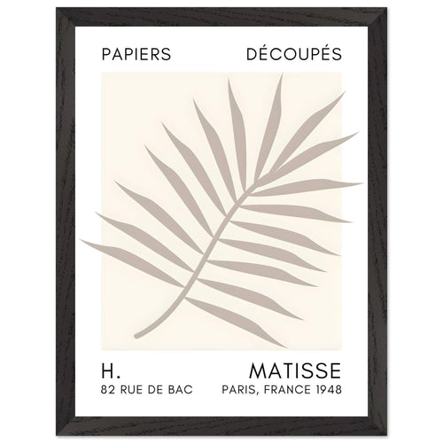 Artfulprints Poster met Lijst Matisse – Floral reef grey   - 30x40 cm - Grijs