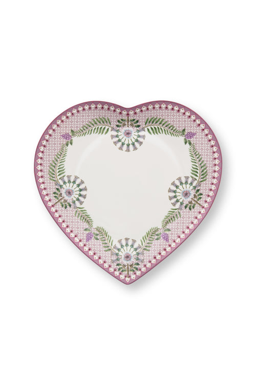 Pip Studio Bordenset Hart - Lily&Lotus - Lila - 23cm - Set van 2