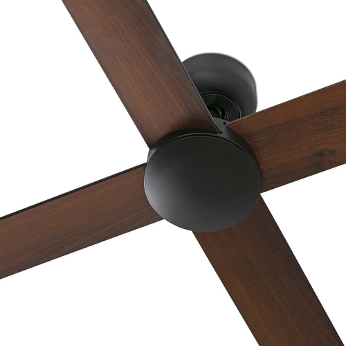 Faro Rudder Grote plafondventilator met 4 bladen, matzwart, walnoot