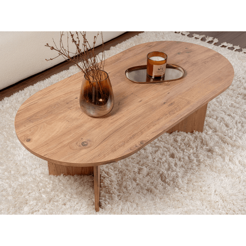 Calicosy - IRIS Ovale salontafel L119 cm - Kasjmier - 60x119x39,8 cm