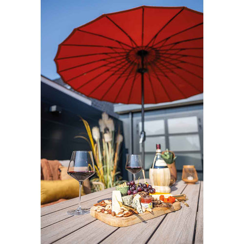 Manilla parasol - Ø250 cm - carbon black - copper - vtwonen shop