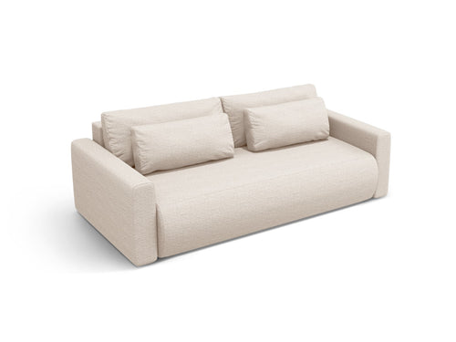 Cosmopolitan Design Slaapbank met opbergdoos Belfast 3-zits, structurele stof beige - 105x238x84cm