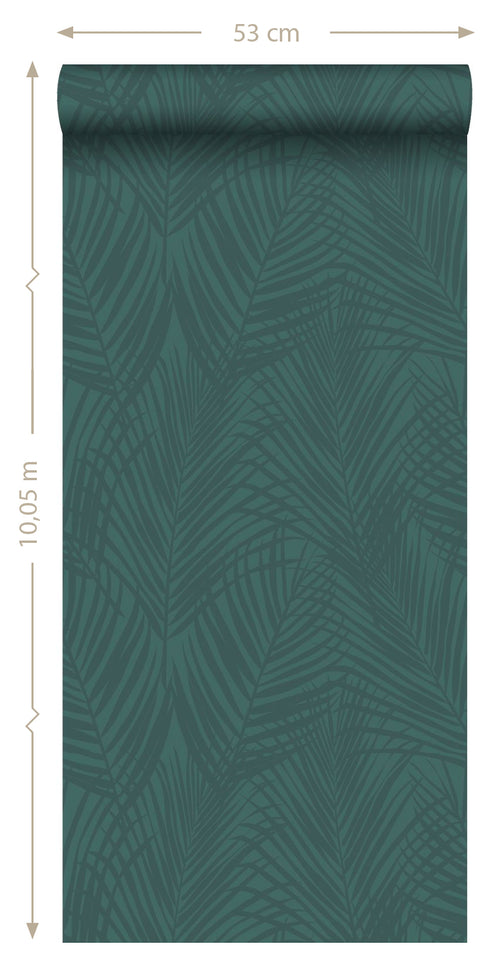Origin Wallcoverings behang palmbladeren smaragd groen - 53 cm x 10.05 m - 347710 - vtwonen shop