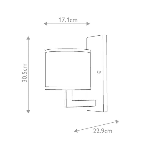 Wandleuchte mit Schirm Classic Messing gebürstet 1x E27
