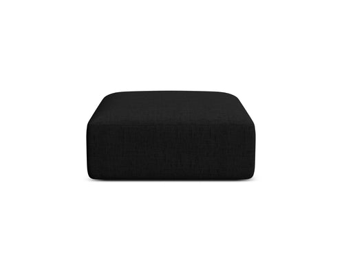 Cosmopolitan Design Poef Campi structurele stof zwart - 90x90x40cm