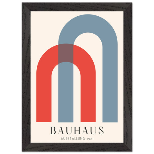 Artfulprints Poster met Lijst Bauhaus - Ausstellung 1921   - A4 21x29.7 cm - Meerkleurig