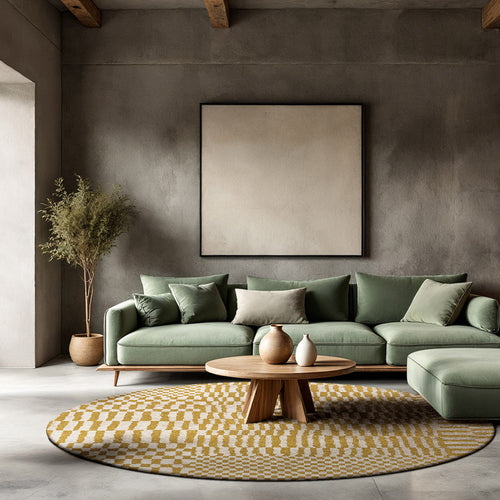 Louis De Poortere vloerkleed Erg - geel - 240x240cm - vtwonen shop