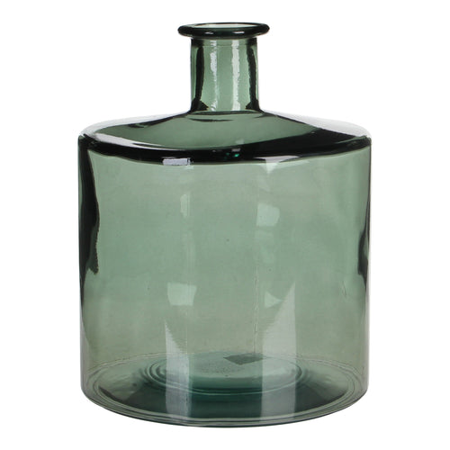 Mica Decorations Guan Fles Vaas - H26 x Ø21 cm - Gerecycled Glas - Groen - vtwonen shop