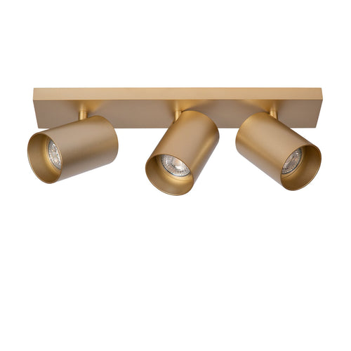 Atmooz plafondlamp Nuo 3 - goud - goud binnenin - 42 x 13 x H 12 cm - GU10
