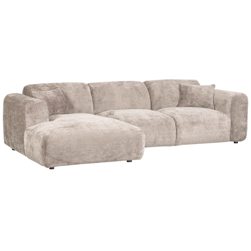 WOOOD chaise longue links Cloud - Chenille - Naturel - 80x280x165 cm - vtwonen shop