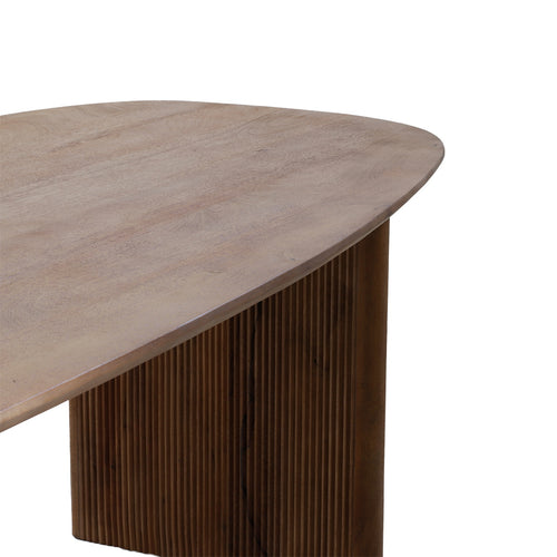 Giga Meubel Eettafel Aya - Deens Ovaal - Mangohout - Naturel - 180cm
