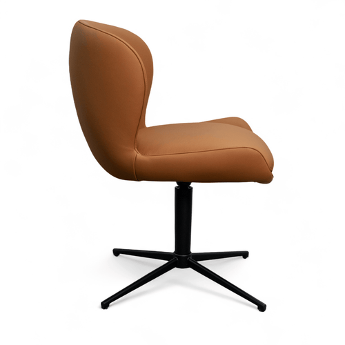 Furnhouse eetkamerstoel Nicklas - Cognacbruin - Leer - Set van 4