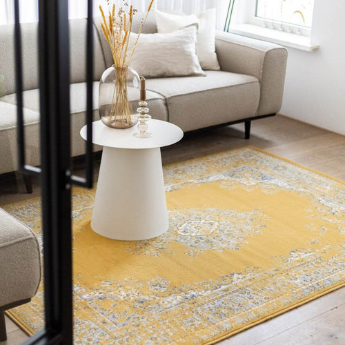 Interieur05 Vintage vloerkleed Keshan Geel