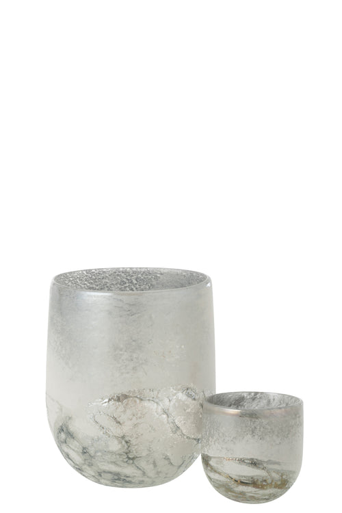 J-Line windlicht Scavo - glas - grijs - large - vtwonen shop