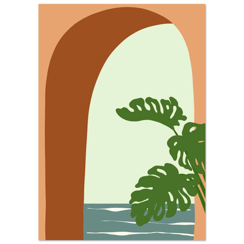 Artfulprints  Boho – Minimal oasis   poster A4 21x29.7 cm - vtwonen shop