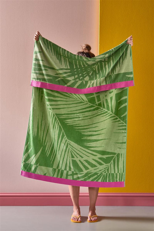 KAAT Amsterdam Belize Strandlaken - 100x180 cm - Groen - vtwonen shop