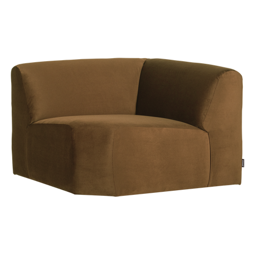 WOOOD hoekelement recht Mojo Base - Velvet - Honinggeel - 74x105x105