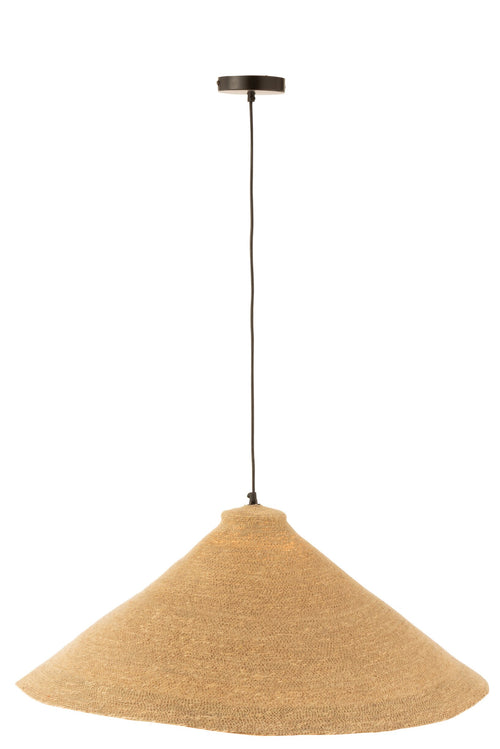J-Line hanglamp Kegel - zeegras - naturel