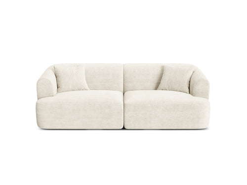 Cosmopolitan Design Modulaire bank Campi 3-zits, ribfluwelen ivoor - 90x220x70cm