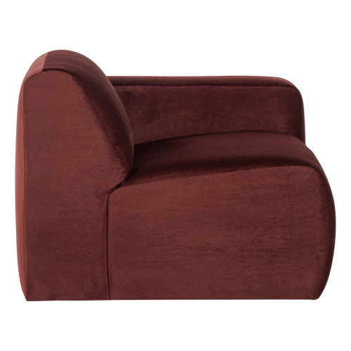 WOOOD 1-zits bank arm rechts vel. kastanjebruin Mojo Base - 74x105x97