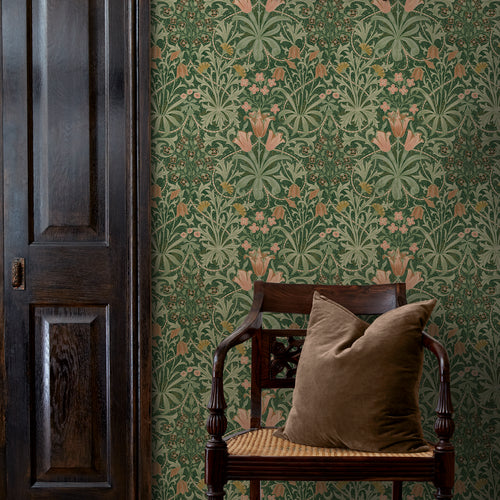 William Morris at Home Vliesbehang - Woodland Weeds Forest