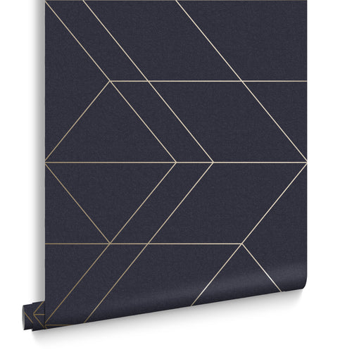 Graham & Brown Vliesbehang - Balance Navy Gold - 10mx53cm - vtwonen shop