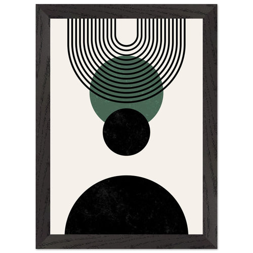 Artfulprints Poster met Lijst Boho wall art - Boho arches   - A4 21x29.7 cm - Zwart / Wit