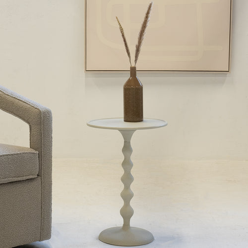 Giga Meubel Bijzettafel Fresia - Grijs - Aluminium - 38x38cm - vtwonen shop