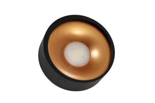 Artdelight plafondlamp Orlando - 1 lichts - 14  x 5   cm - zwart - goud - vtwonen shop