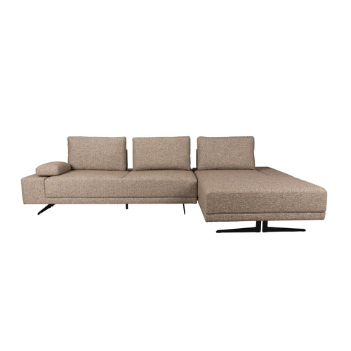 Dutchbone Shelly Bank Cinnamon Rechts Chaise Longuen - Bruin - vtwonen shop