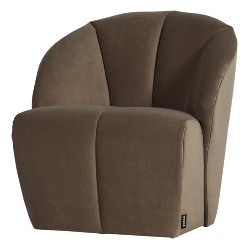 WOOOD draaifauteuil Mojo - Velvet - Taupe - 75x68x77