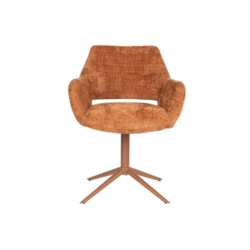 Housecraft Living Merel Eetkamerstoelen Armleuning Oranje - Set van 2