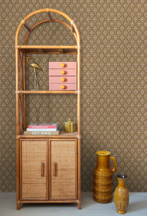 ESTAhome behang vintage bloemen groen - 50 x 900 cm - 131545 - vtwonen shop