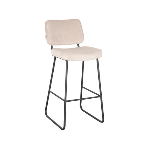 LABEL51 Barkruk Noah - Naturel Ribcord - Zithoogte 78cm - Set van 2