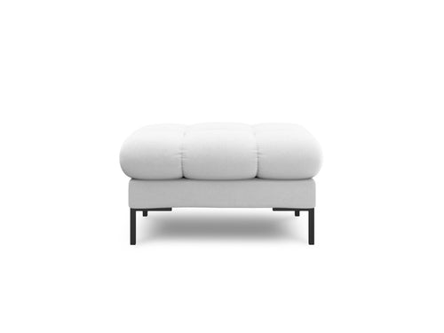 Cosmopolitan Design Poef Bali structurele stof, lichtgrijs - 60x60x41cm