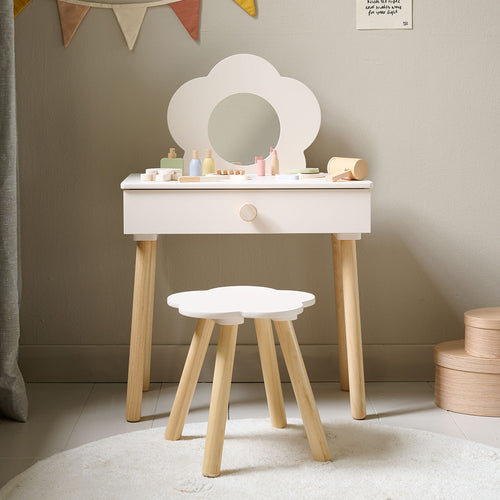 Petite Amélie Kinder kaptafel FLEUR - MDF - crème