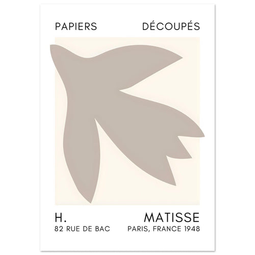 Artfulprints  Matisse – Shapes in the air grey   poster A4 21x29.7 cm - vtwonen shop