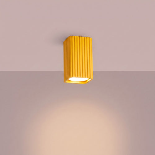 Sollux Lighting Plafondlamp RAYO 10 geel - 6x6x10cm