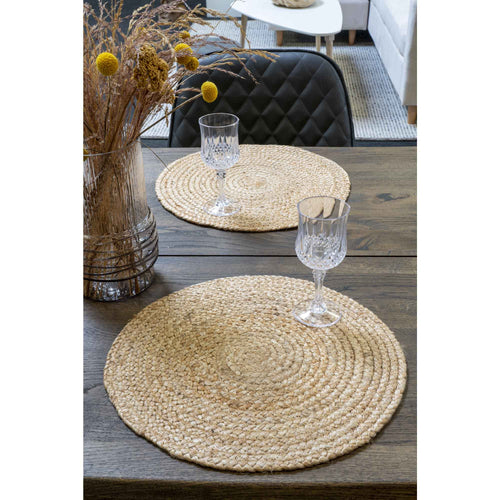 Artichok Milly jute placemat naturel - set van 4 - Ø 38 cm - vtwonen shop