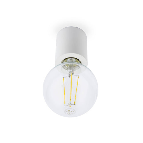 Faro Ten - 1 Licht Binnenkaars Wand- / Plafondlamp Wit, E27