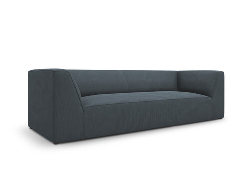 Micadoni Bank Ruby 3-zits, ribfluwelen, blauw - 93x232x69cm