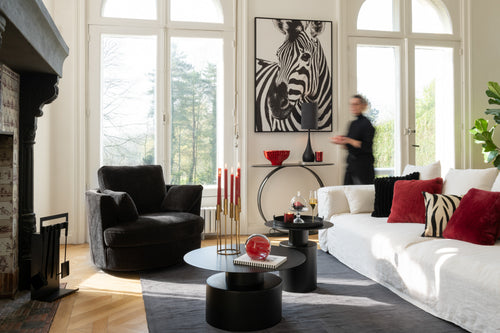 J-Line salontafel Rond - metaal - zwart